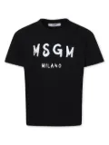 MSGM Kids logo-print cotton t-shirt - Black