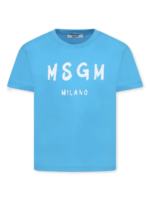 MSGM Kids logo-print cotton t-shirt