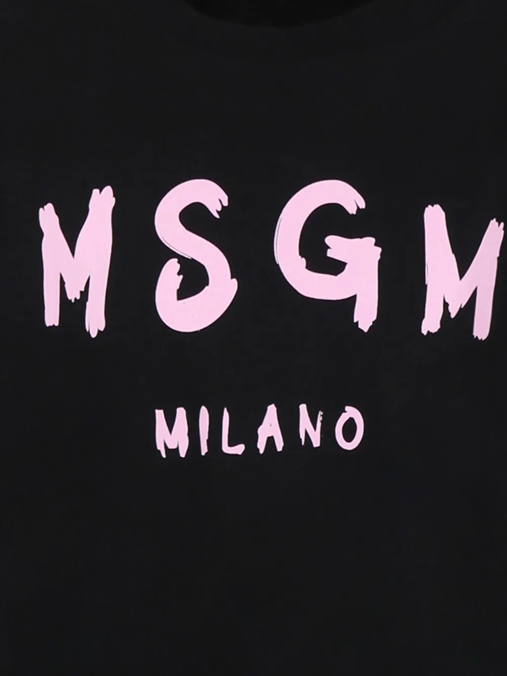 MSGM Kids Katoenen T-shirt met logoprint Zwart
