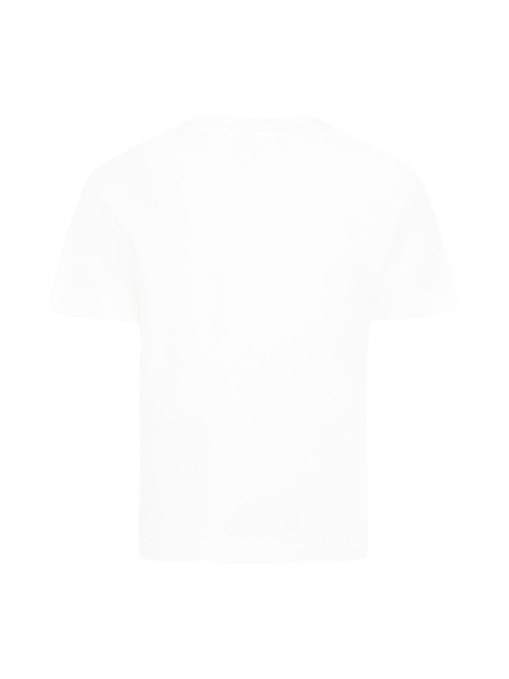 MSGM Kids Katoenen T-shirt met logoprint - Wit