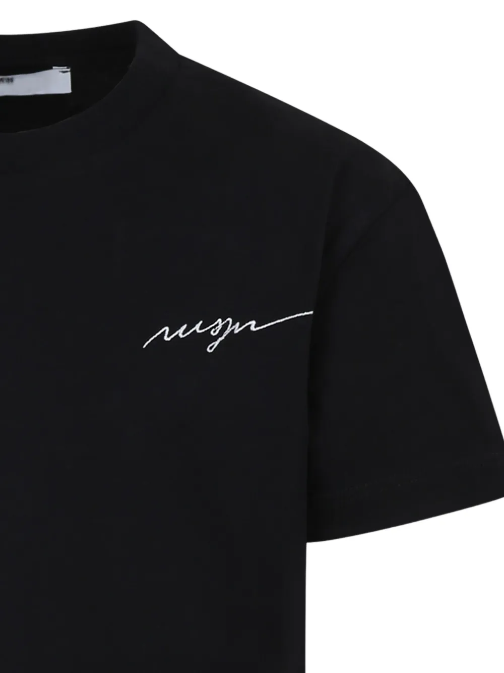 MSGM Kids Katoenen T-shirt met logoprint Zwart