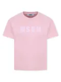 MSGM Kids logo-print cotton t-shirt - Pink