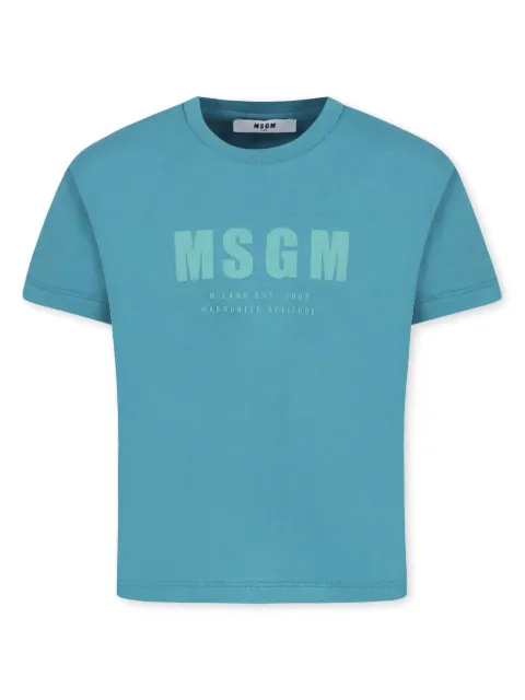 MSGM Kids playera con logo estampado