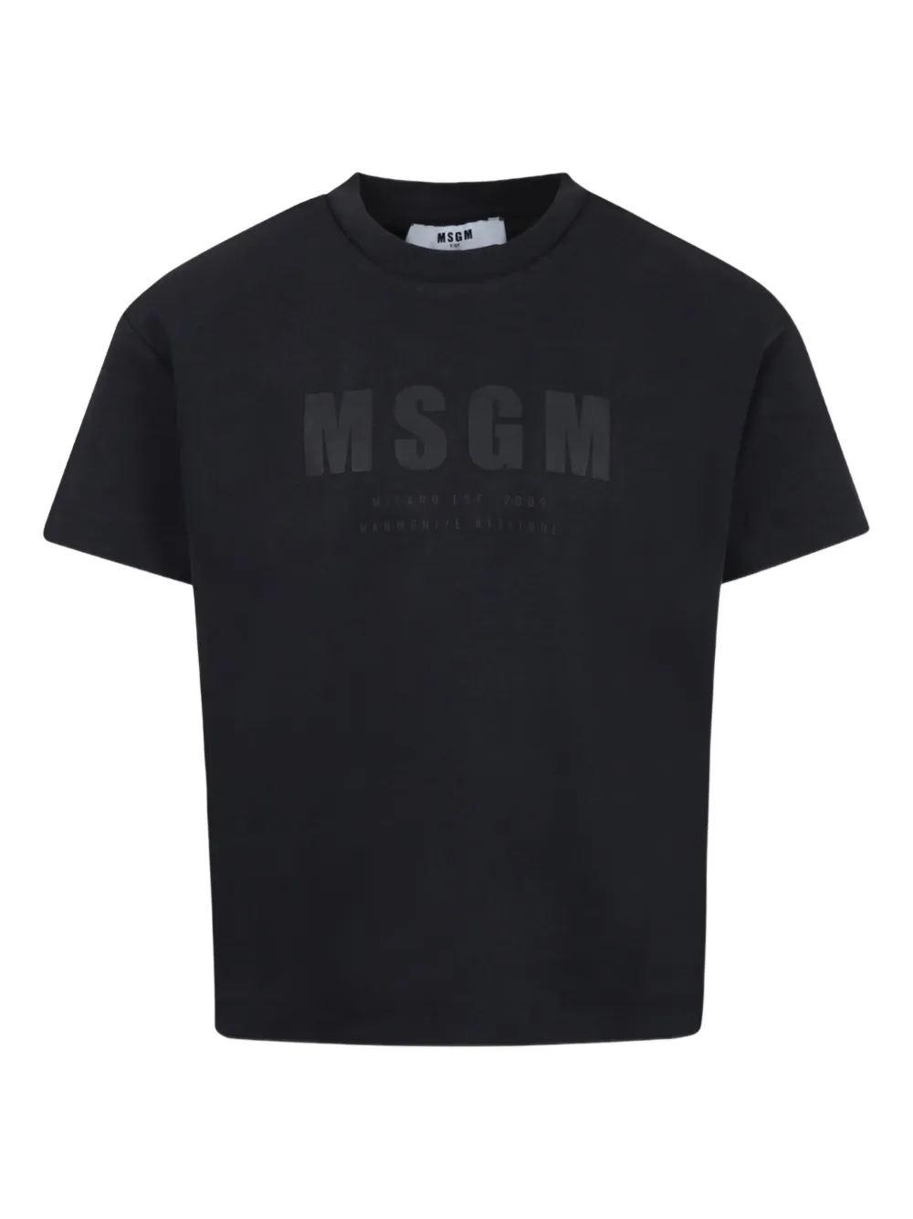 MSGM Kids Katoenen T-shirt met logoprint Zwart