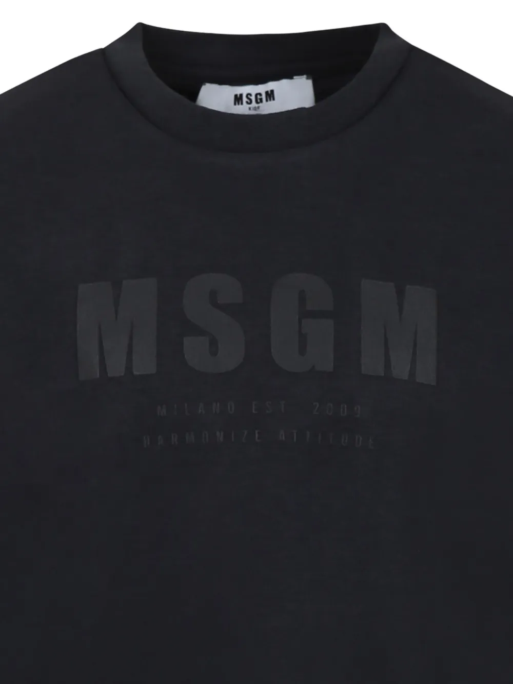 MSGM Kids Katoenen T-shirt met logoprint Zwart
