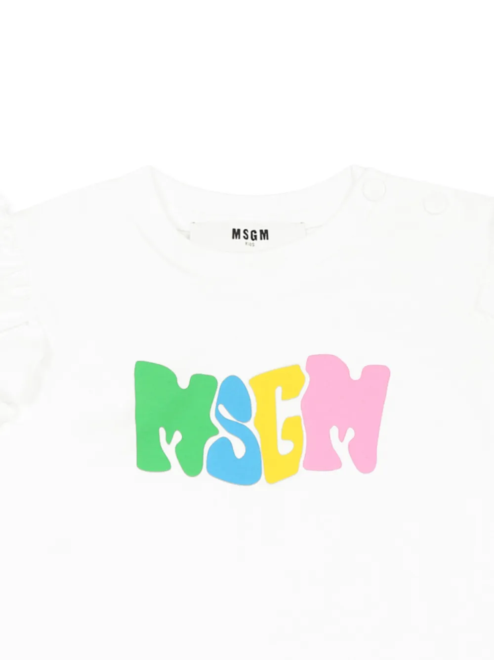 MSGM Kids Trainingspak met logoprint Wit