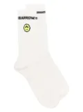 BARROW intarsia-logo socks - White