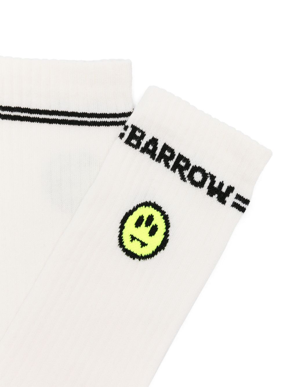 BARROW Sokken met intarsia logo - Wit