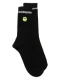 BARROW stripe-detail socks - Black