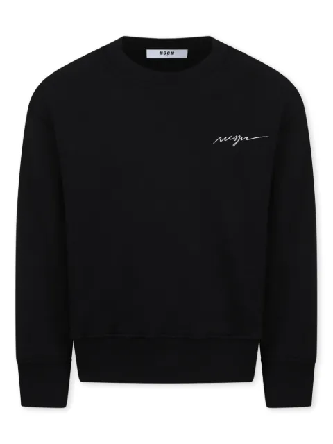 MSGM Kids logo-embroidered sweatshirt 