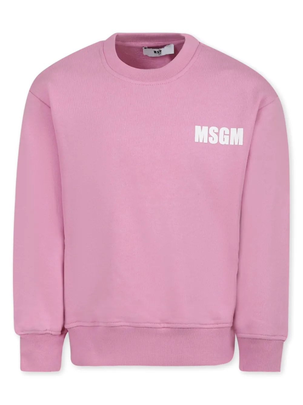 MSGM Kids Sweater met logoprint Roze