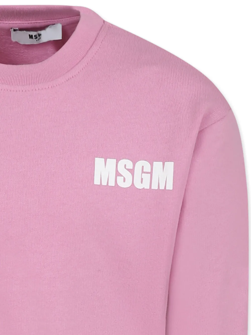 MSGM Kids Sweater met logoprint Roze