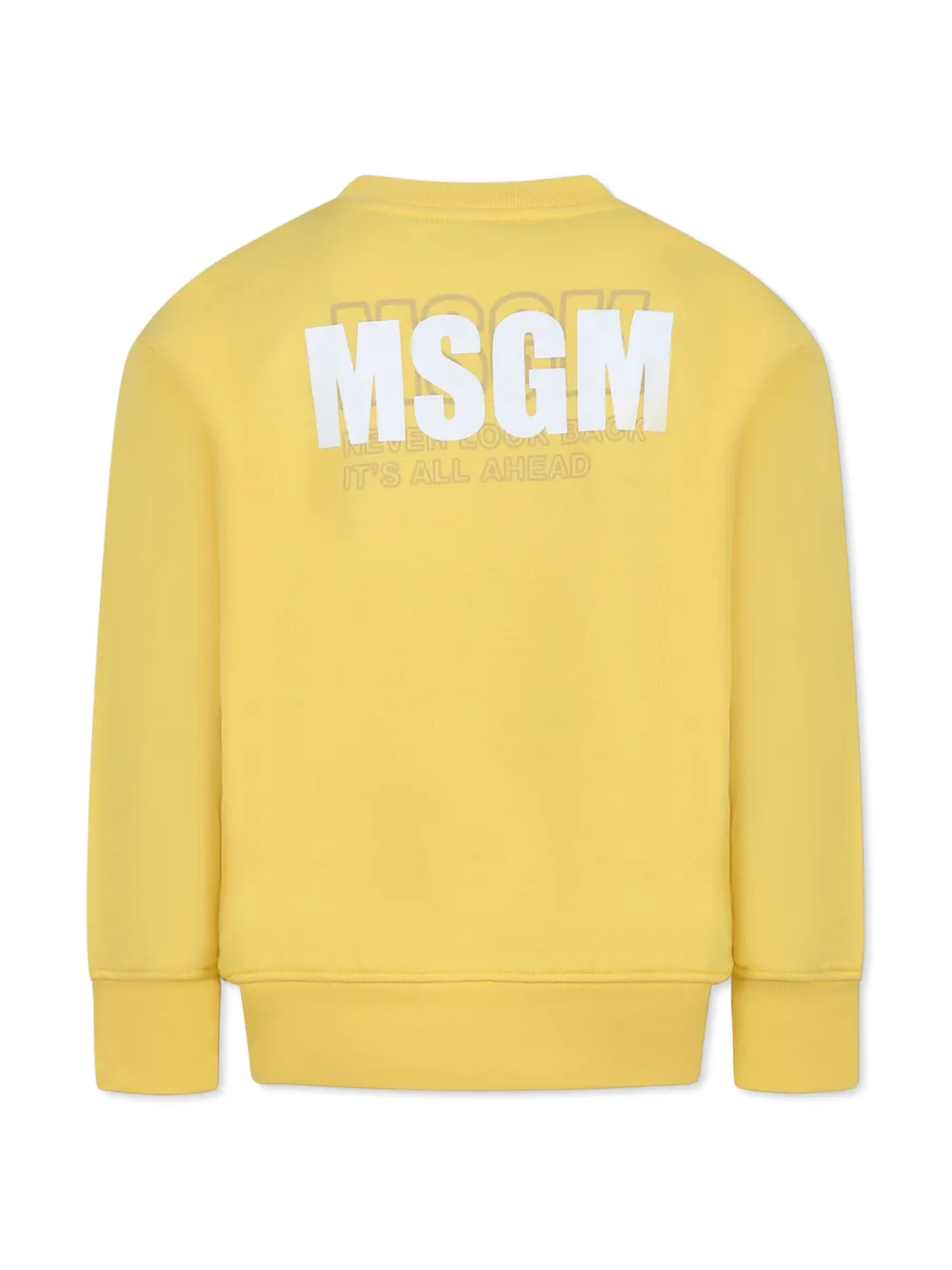 MSGM Kids logo-print sweatshirt - Geel