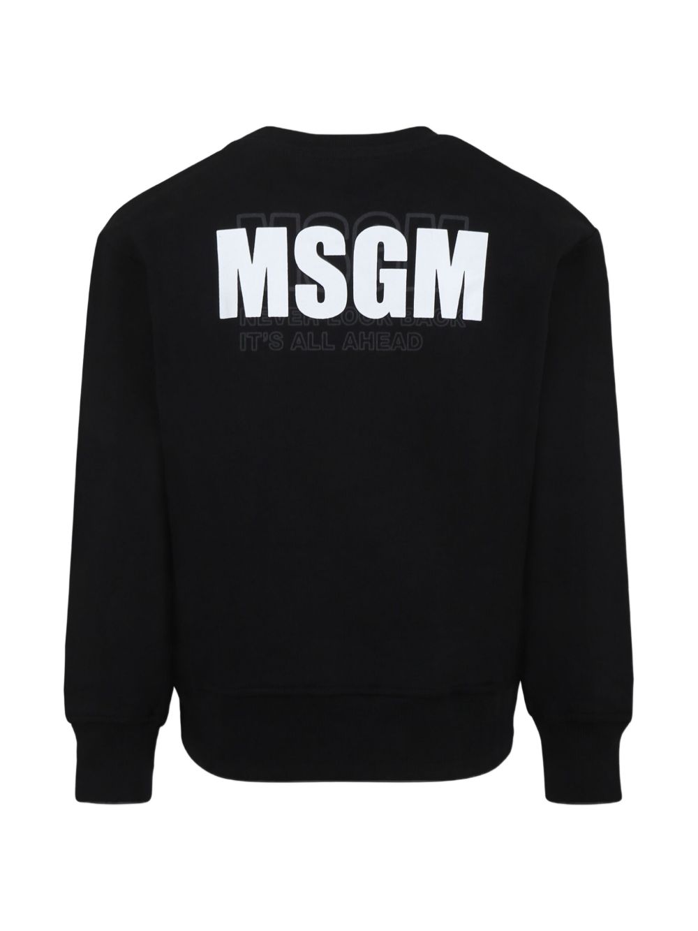 MSGM Kids Katoenen sweater met logoprint - Zwart