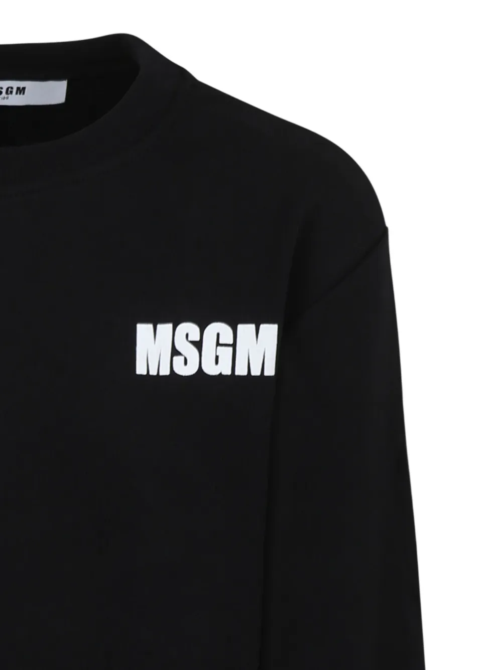 MSGM Kids Katoenen sweater met logoprint Zwart