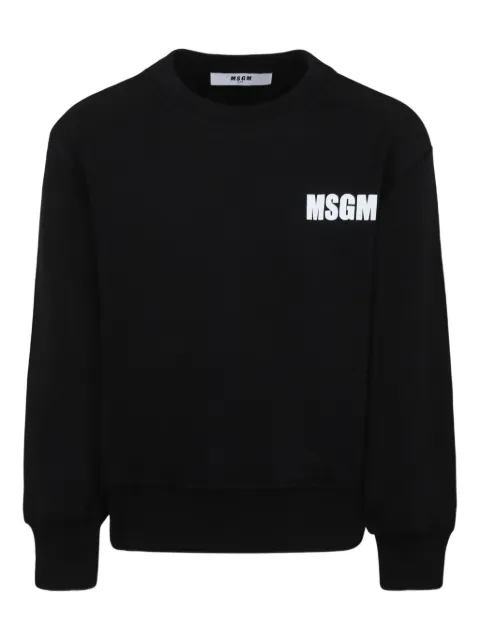 MSGM Kids logo-print cotton sweatshirt