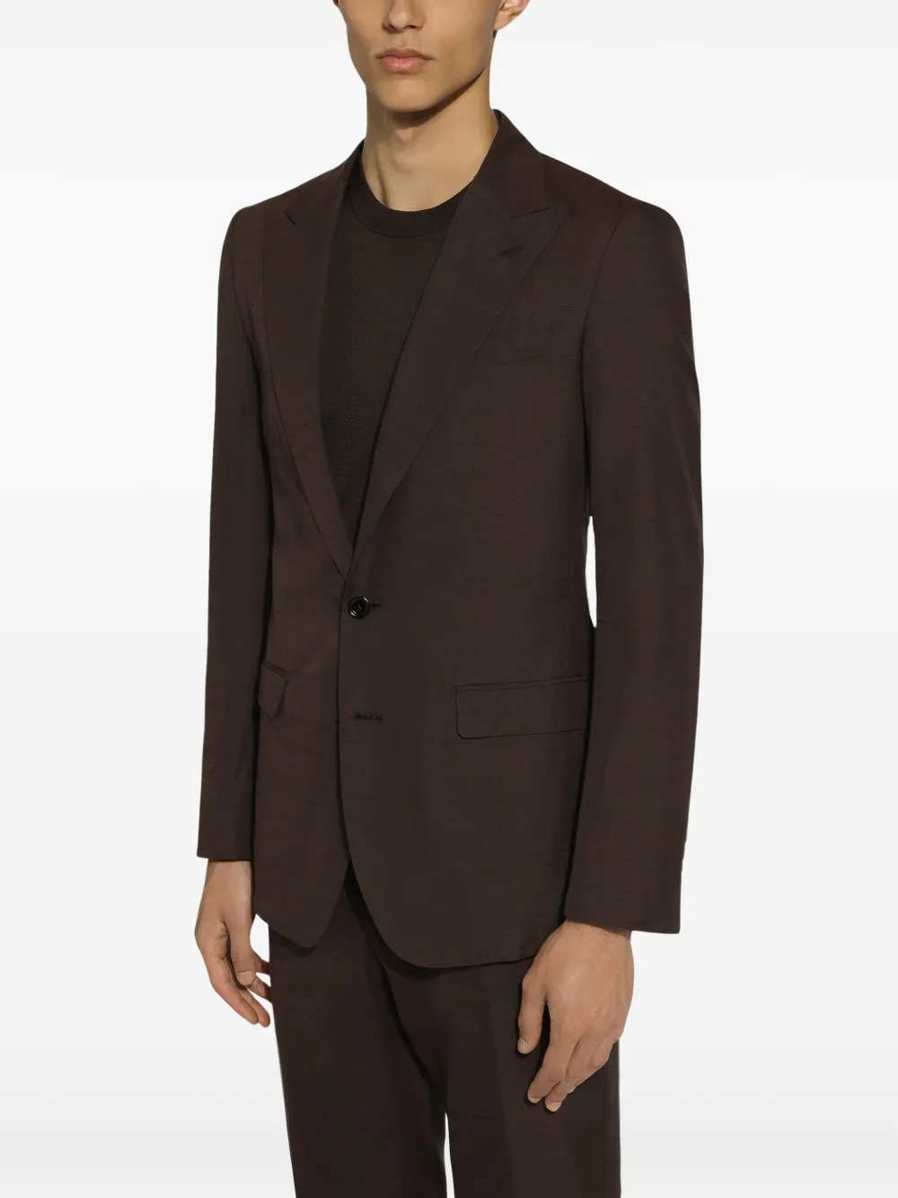 Dolce & Gabbana Pak met enkele rij knopen Bruin