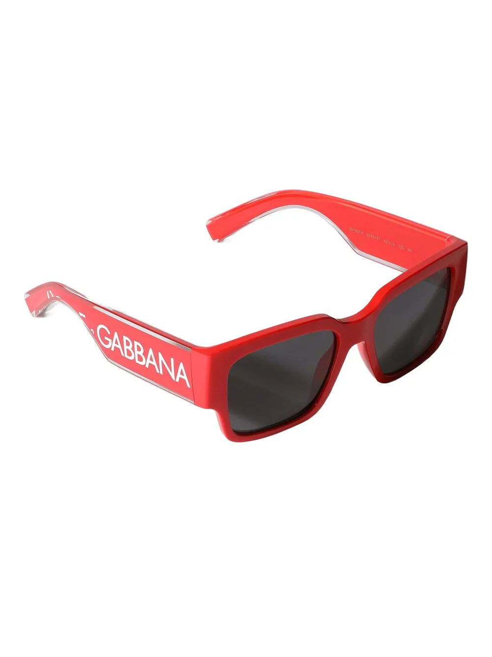 Dolce & Gabbana Kids DNA zonnebril met logoplakkaat en rechthoekig montuur - Rood
