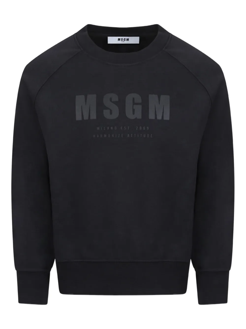 MSGM Kids sudadera con logo estampado | negro | Image 1