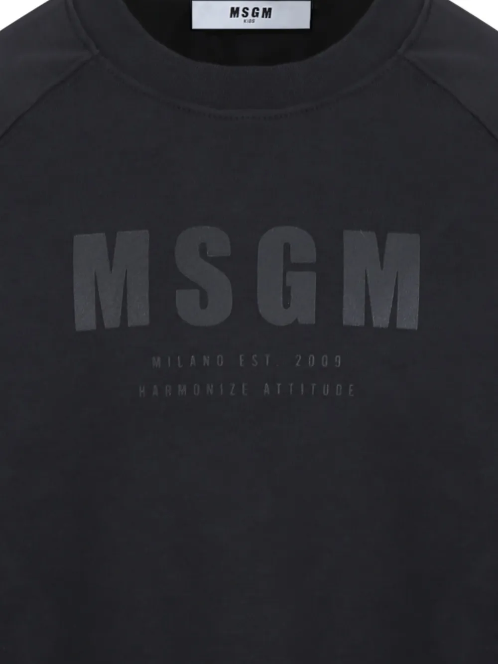 MSGM Kids Katoenen sweater met logoprint Zwart