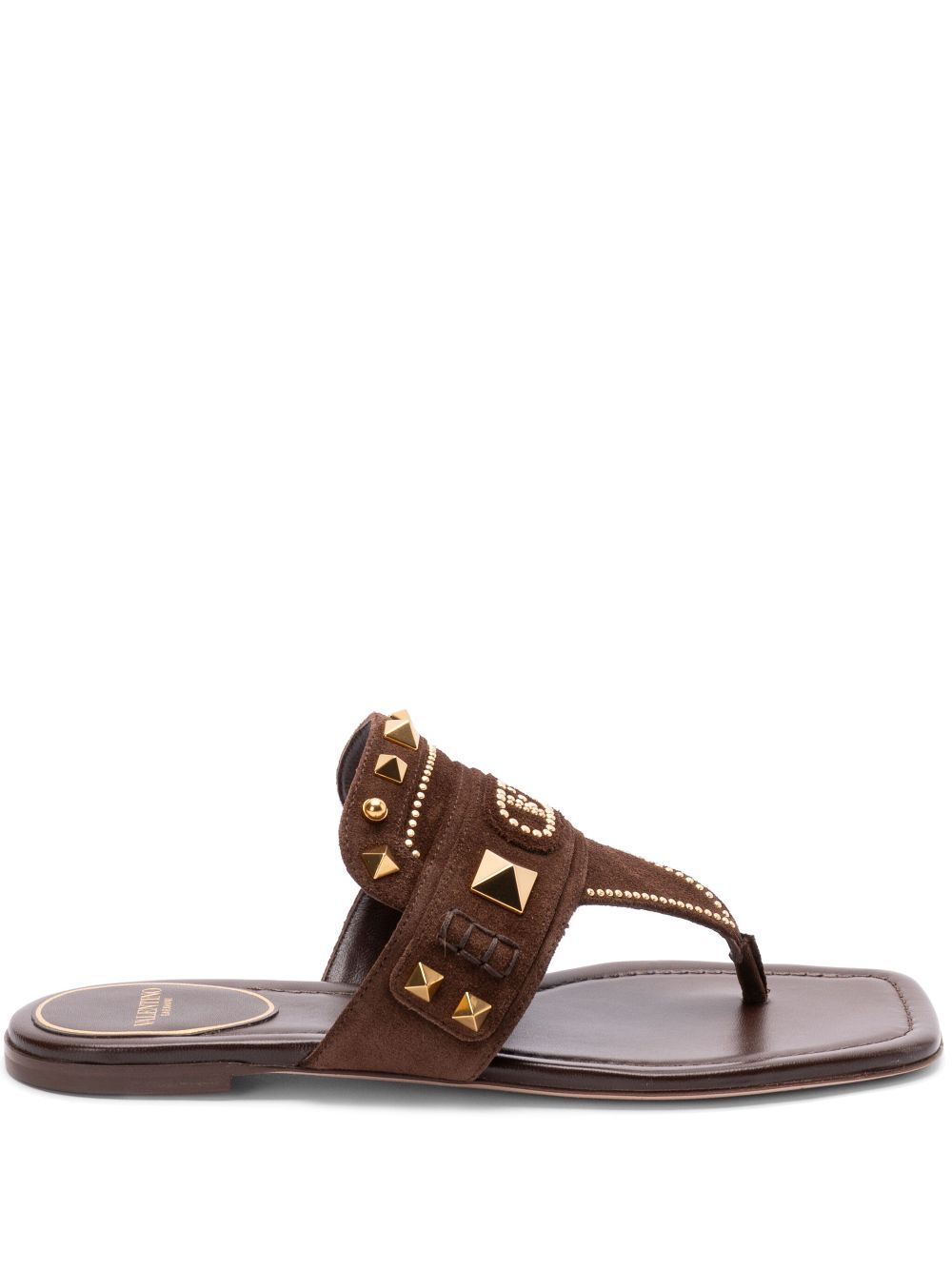 Valentino Garavani leather slides - Brown