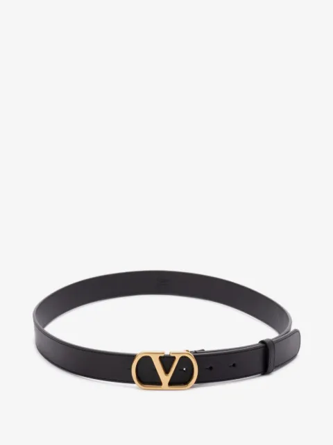 Valentino Garavani VLogo Signature belt in shiny calfskin 30 mm