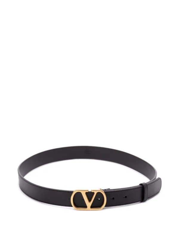 ベルト Valentino Garavani Black Leather Reversibile Belt 27859143_57500621_600.jpg