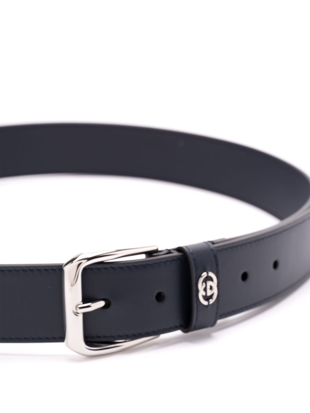 Gucci GG detail leather belt - Blue