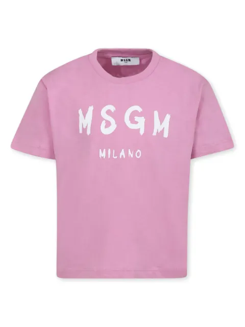 MSGM Kids logo-print cotton t-shirt