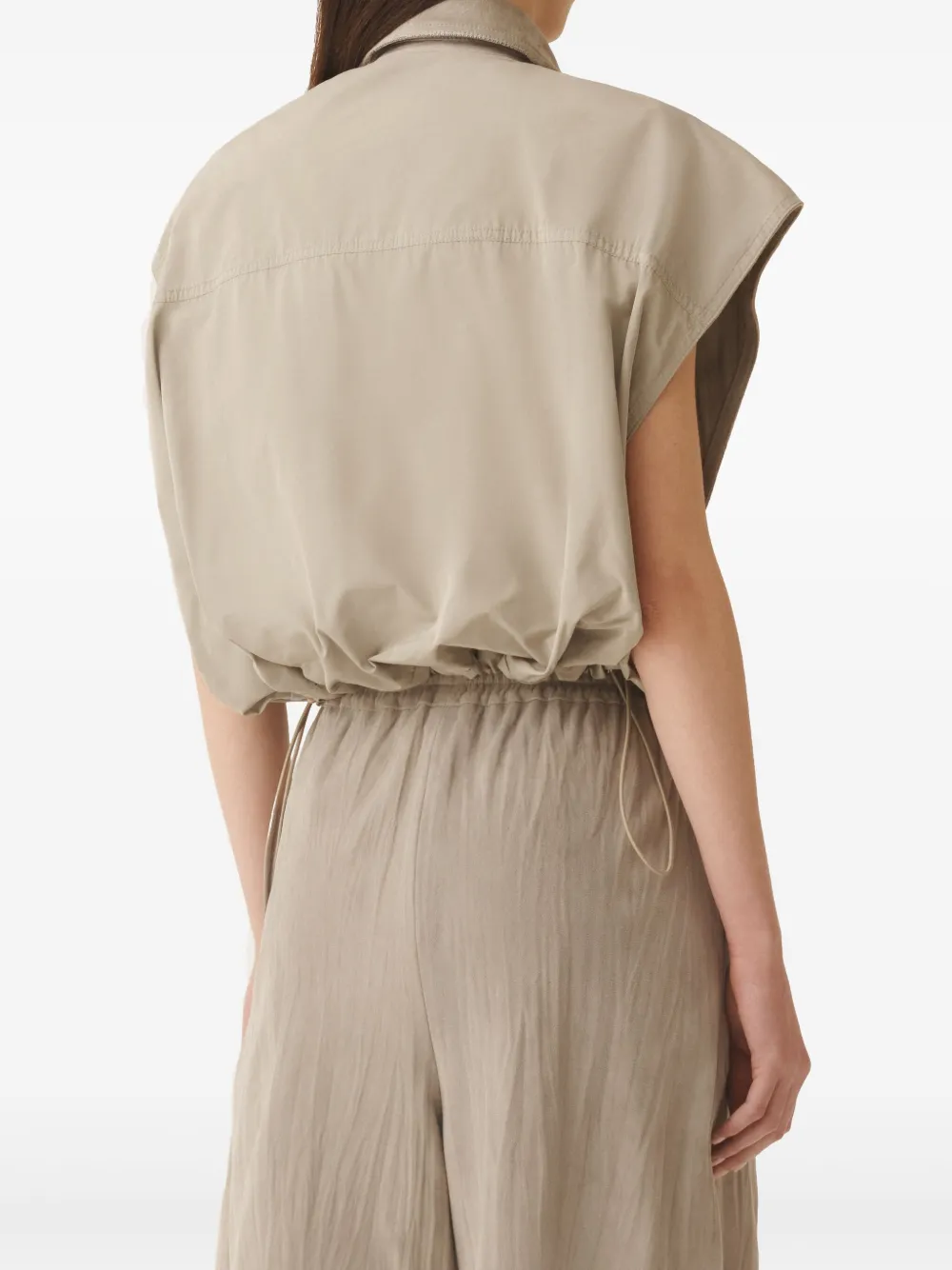 Fabiana Filippi Mouwloos shirt Bruin
