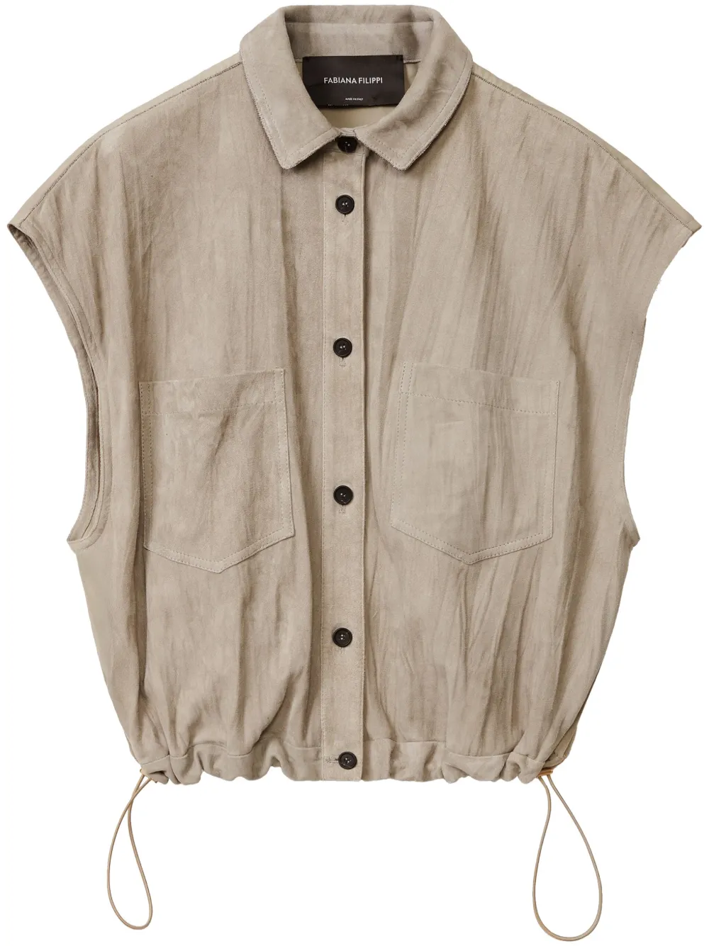 Fabiana Filippi Mouwloos shirt Bruin