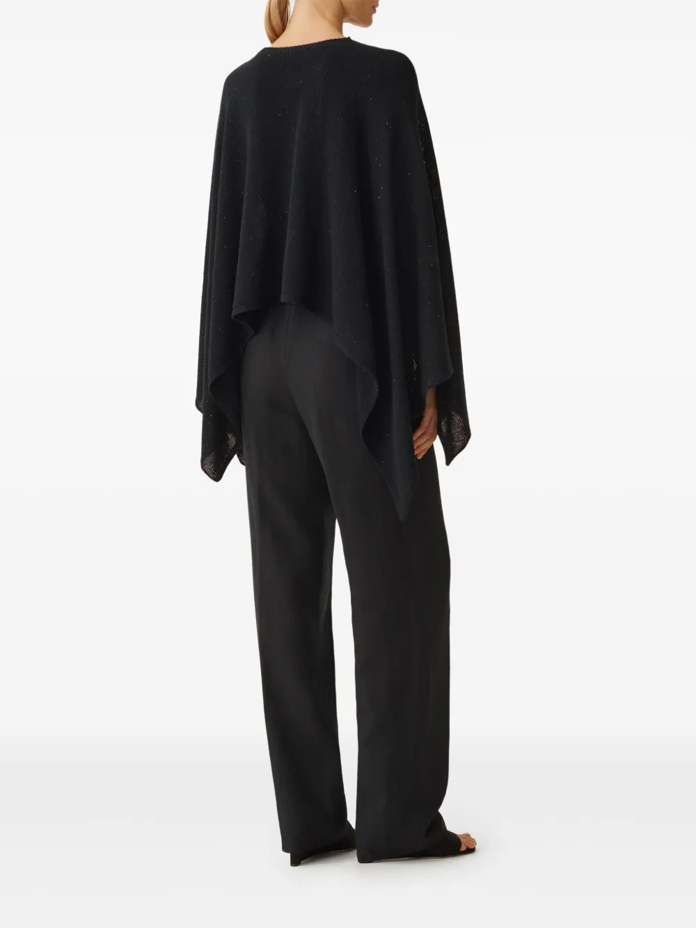 Fabiana Filippi Cape met lurex detail Blauw