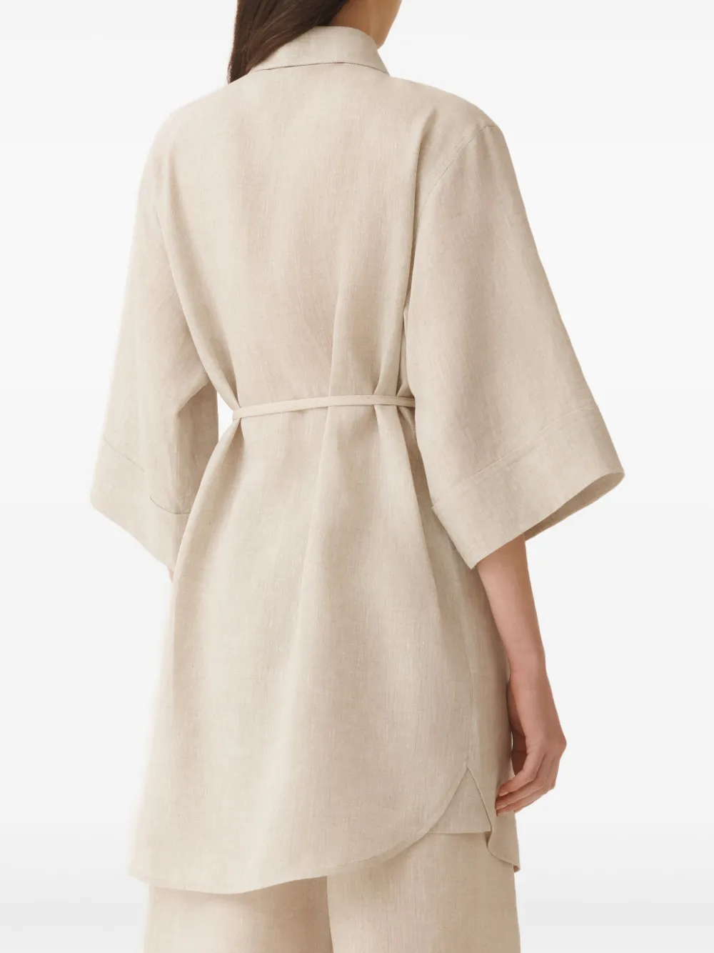 Fabiana Filippi Gestrikte blouse Beige