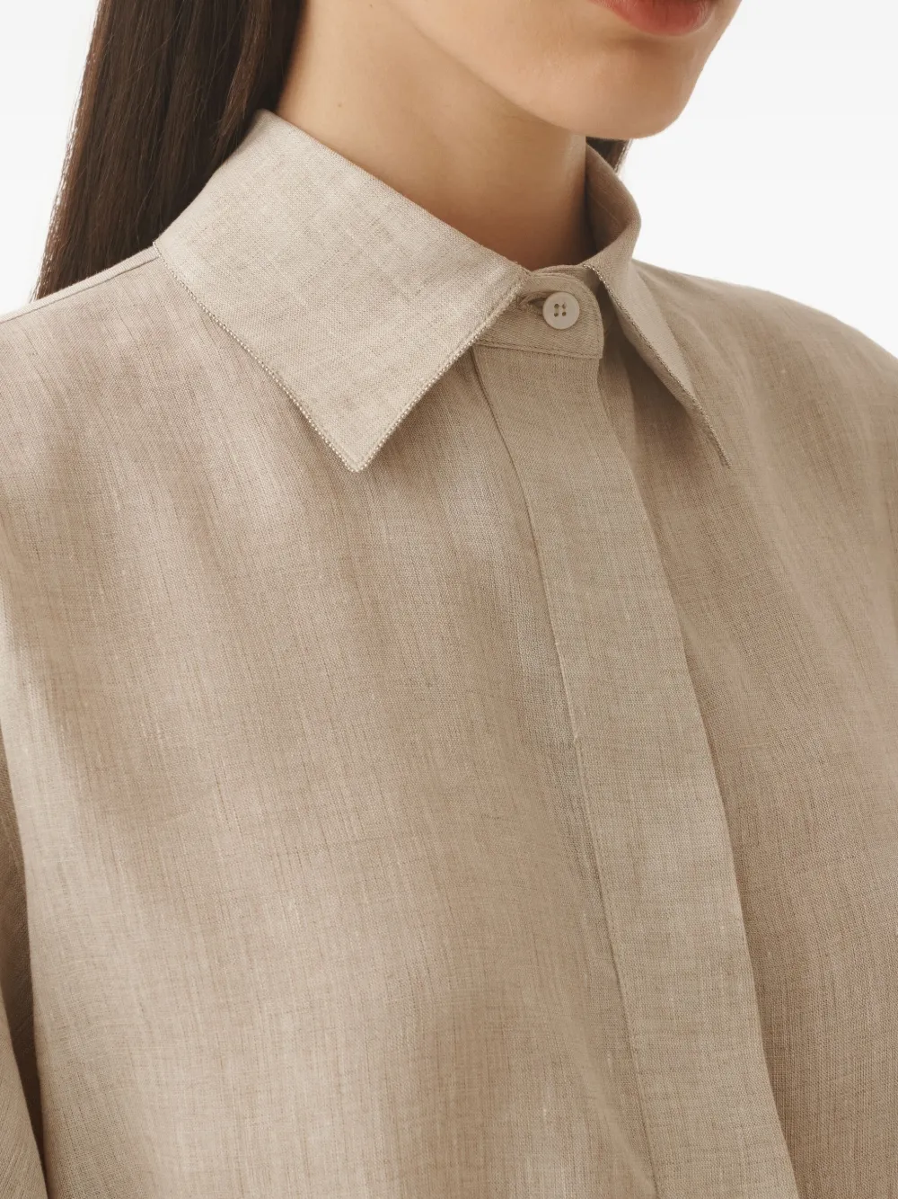 Fabiana Filippi Gestrikte blouse Beige