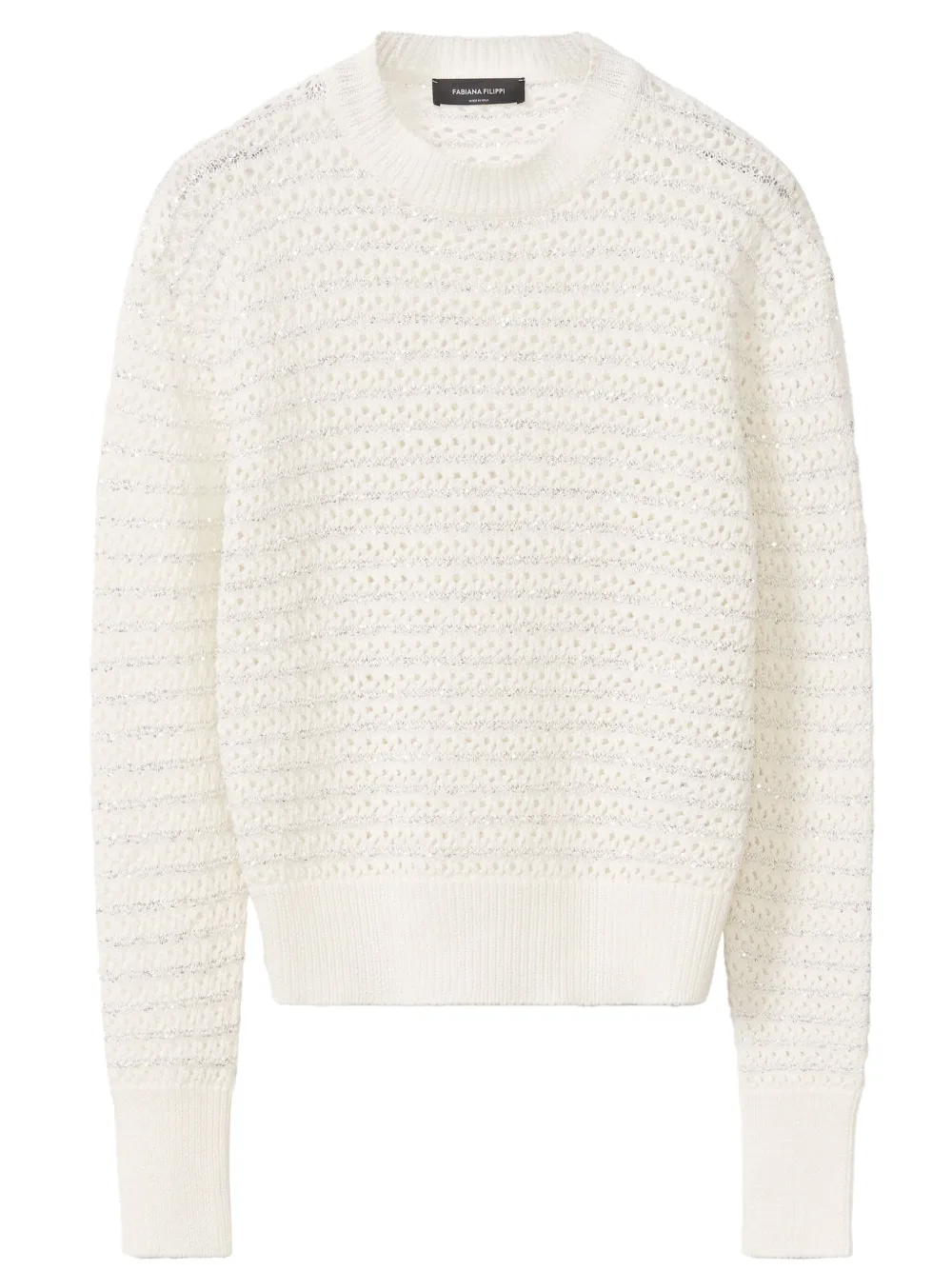 Fabiana Filippi Trui met lurex detail Wit