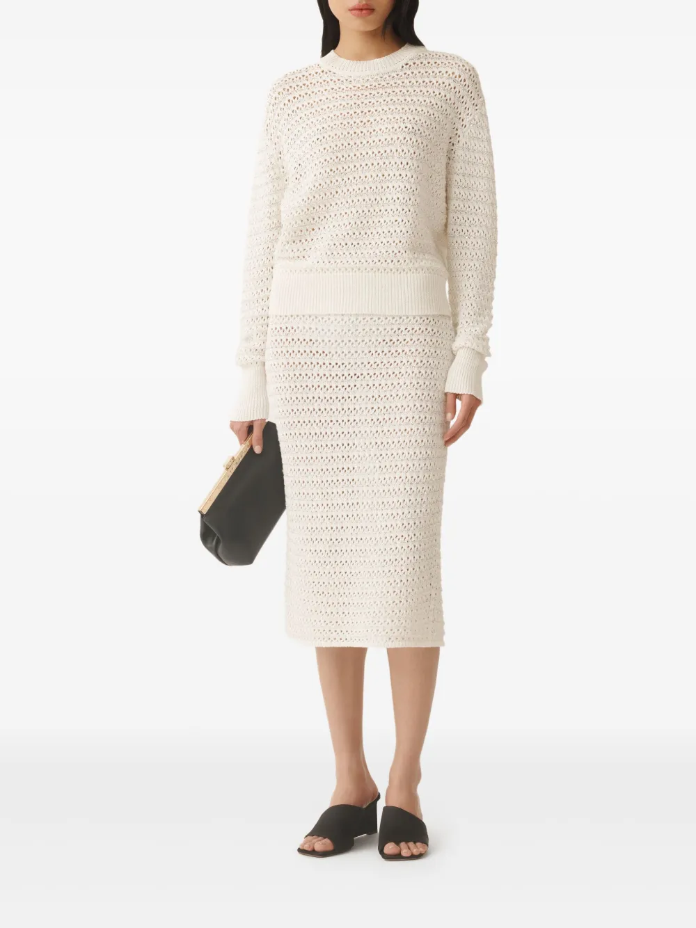 Fabiana Filippi Trui met lurex detail Wit