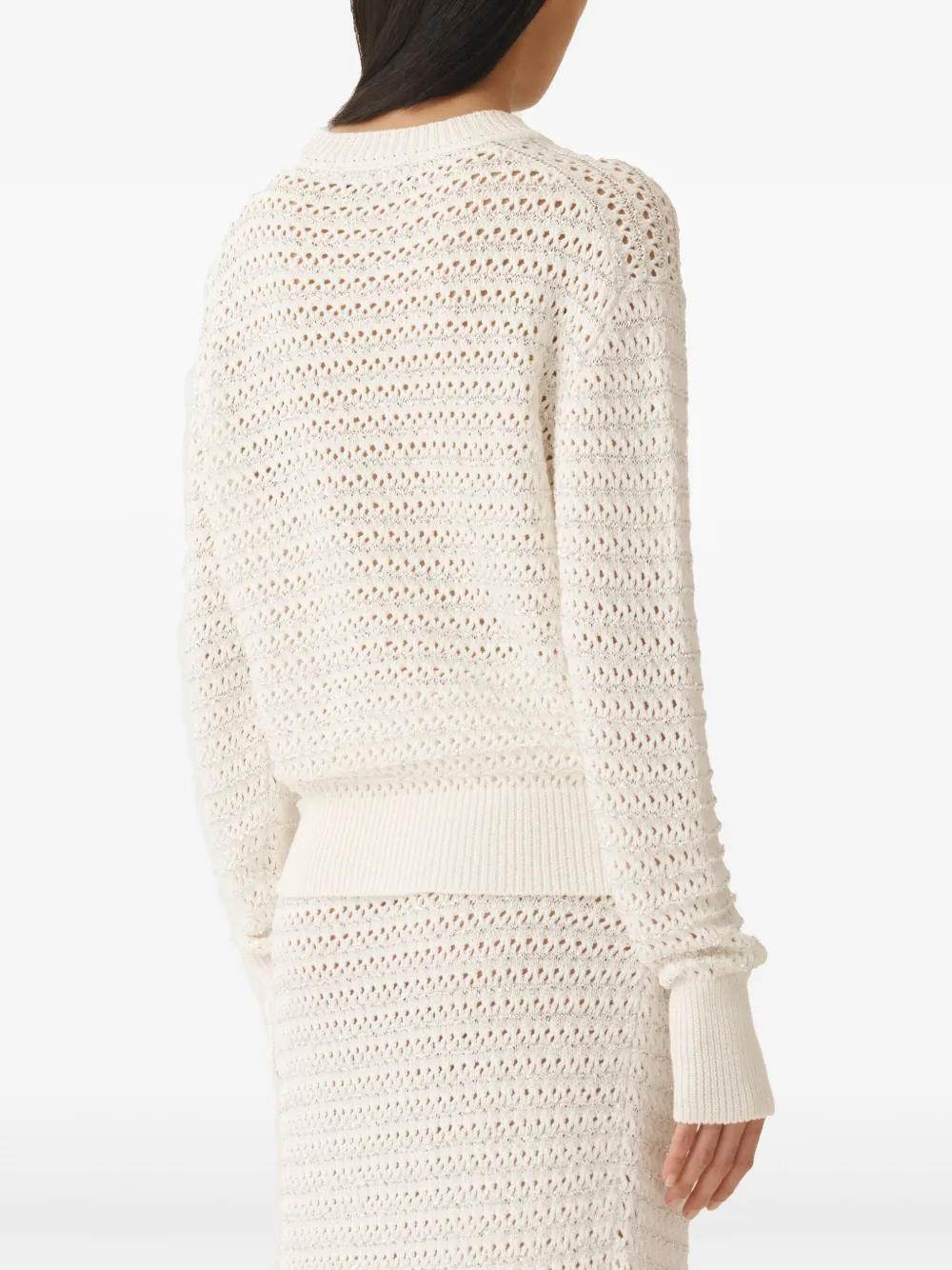Fabiana Filippi Trui met lurex detail Wit