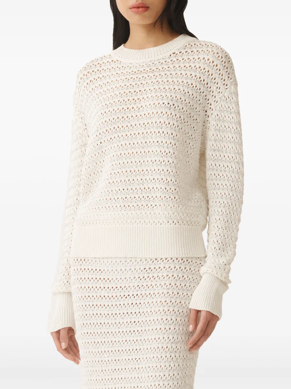 Fabiana Filippi Trui met lurex detail Wit