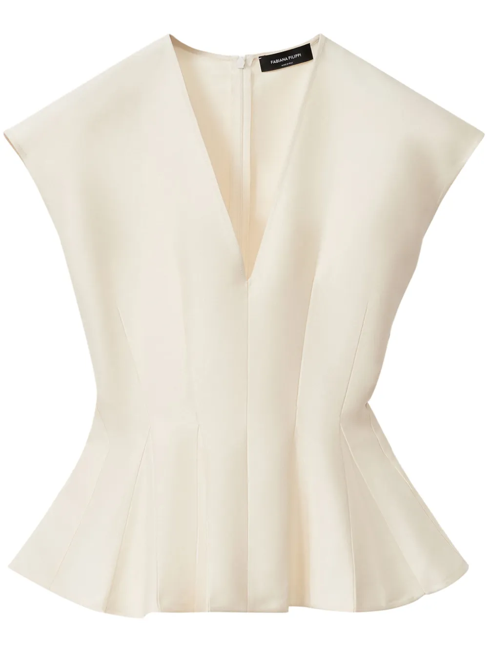 Fabiana Filippi Blouse met peplum taille Beige