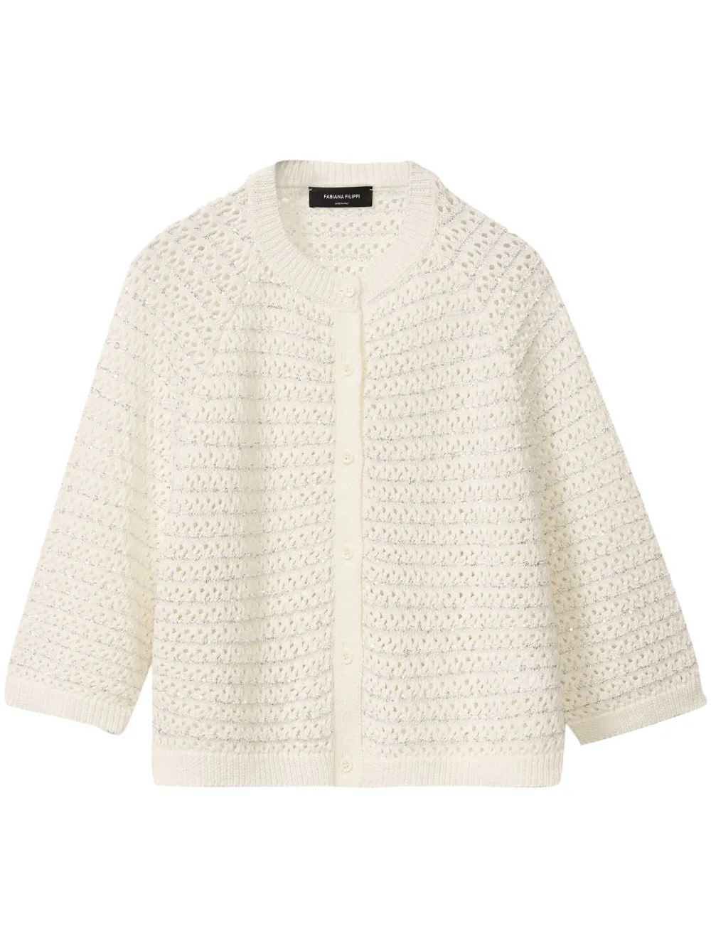 Fabiana Filippi open-knit cardigan Wit