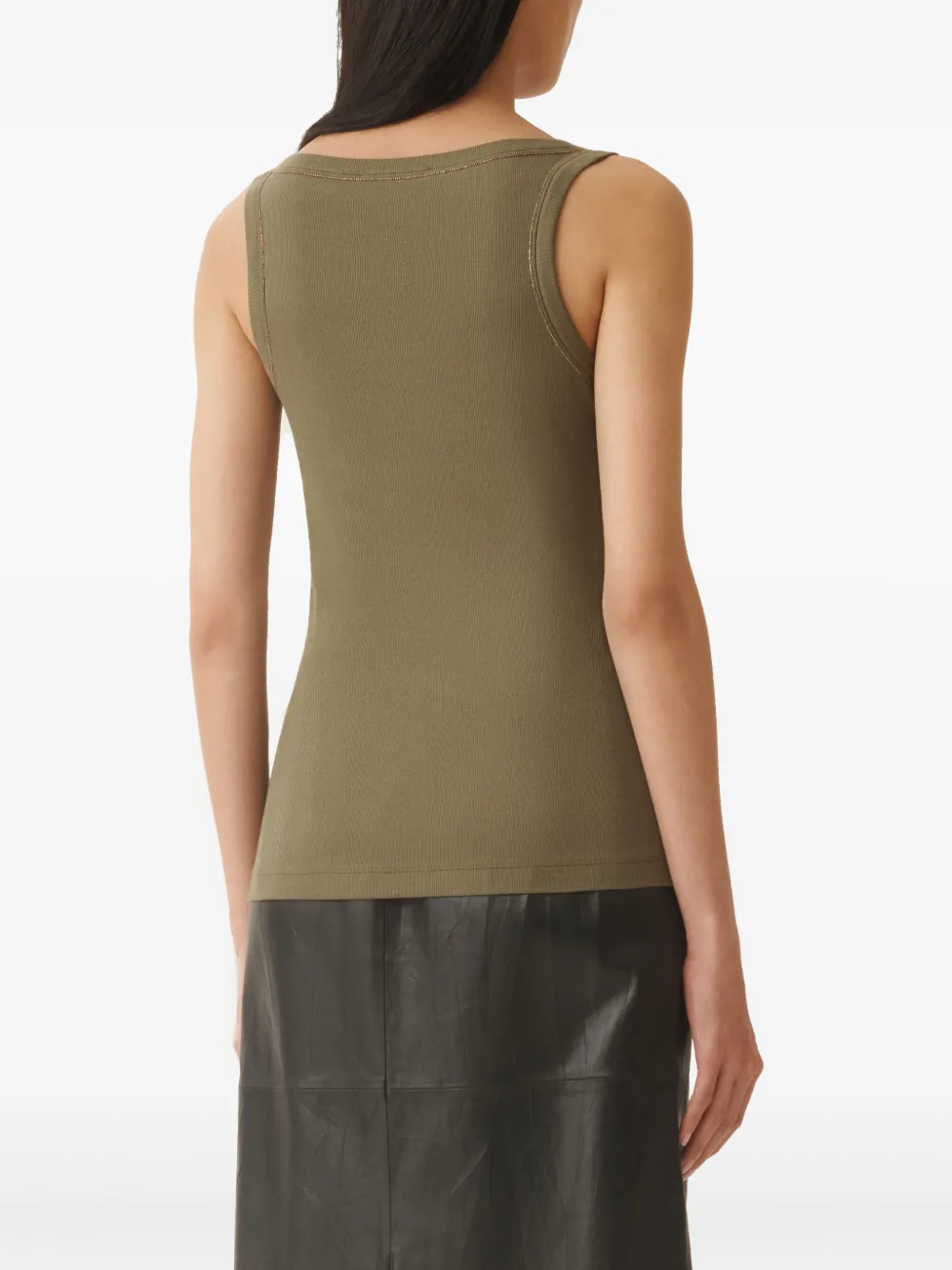 Fabiana Filippi Tanktop met kralendetail Groen