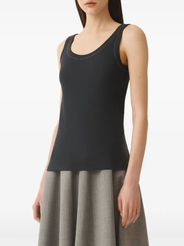 ファビアナ　ノースリーブカットソー Fabiana Filippi ノースリーブ トップ | ブルー | FARFETCH JP