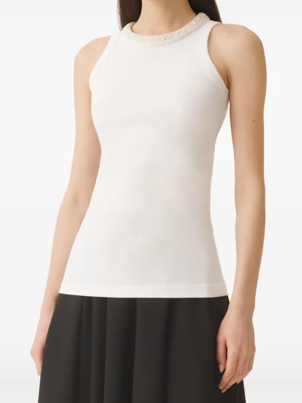 Fabiana Filippi エンブロイダリータンクトップ | ホワイト | FARFETCH JP
