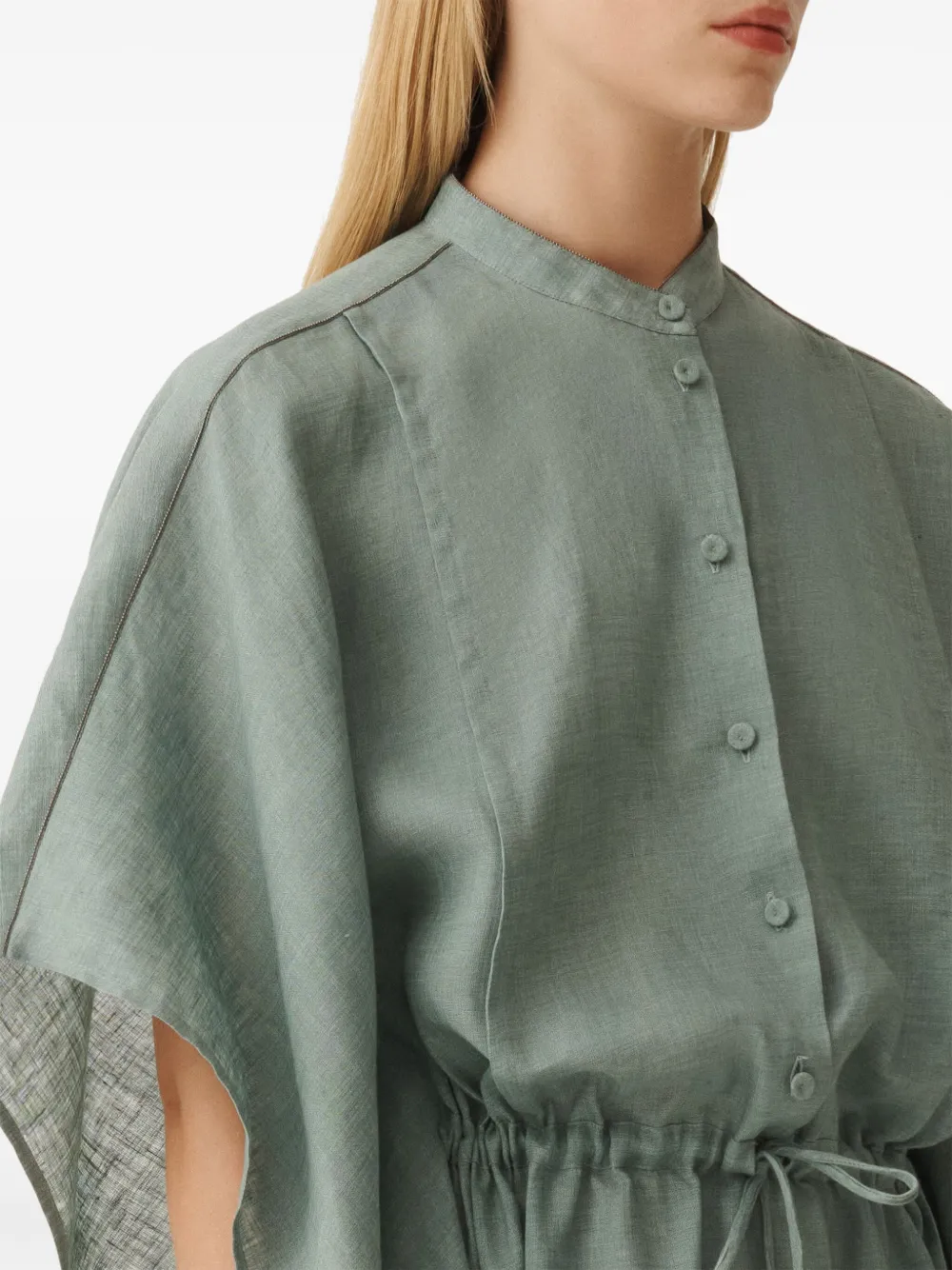 Shop Fabiana Filippi Flared Midi Dress In Green