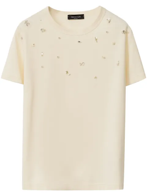 Fabiana Filippi bead-embellished T-shirt