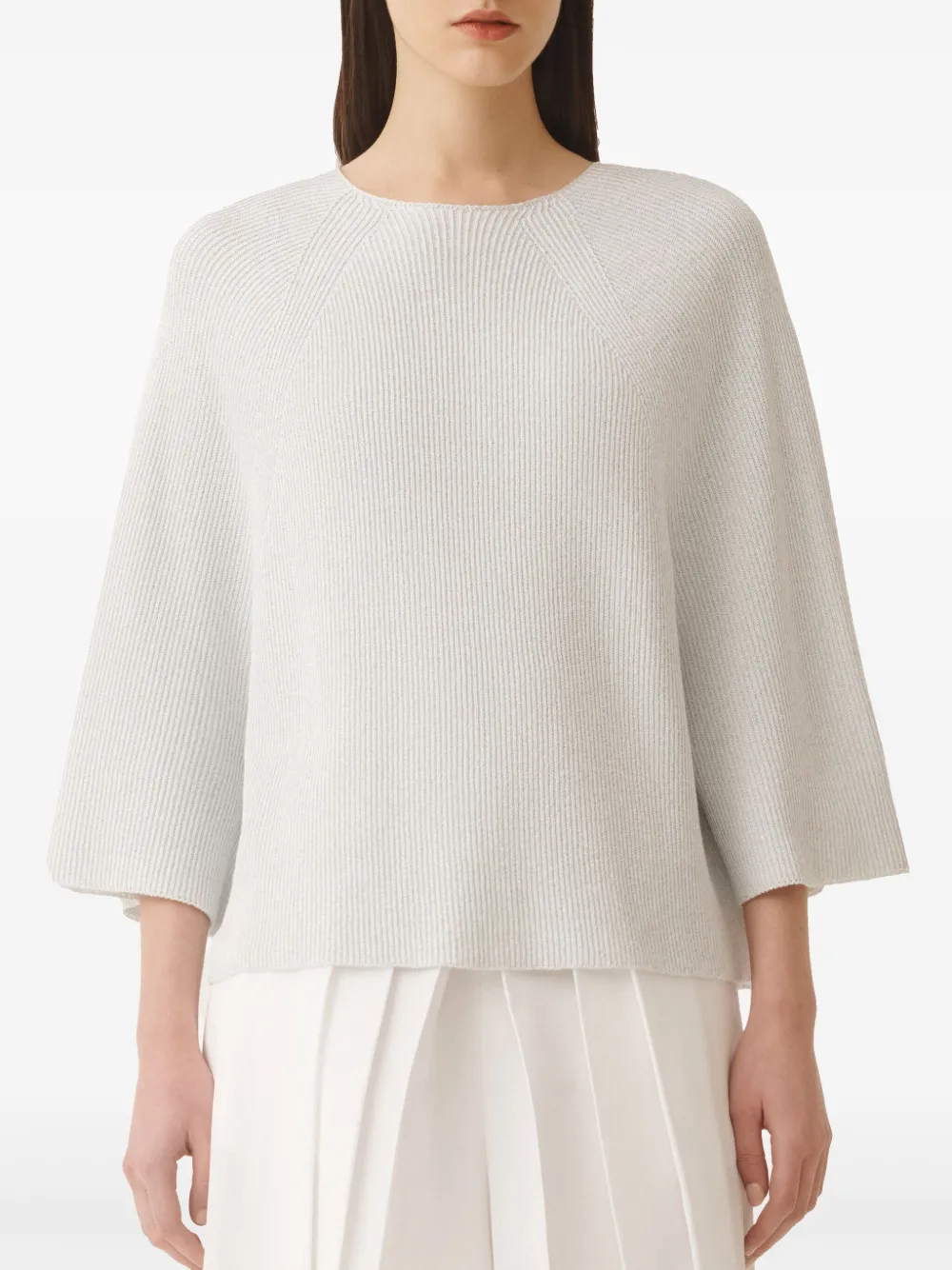 Fabiana Filippi Geribbelde sweater Grijs