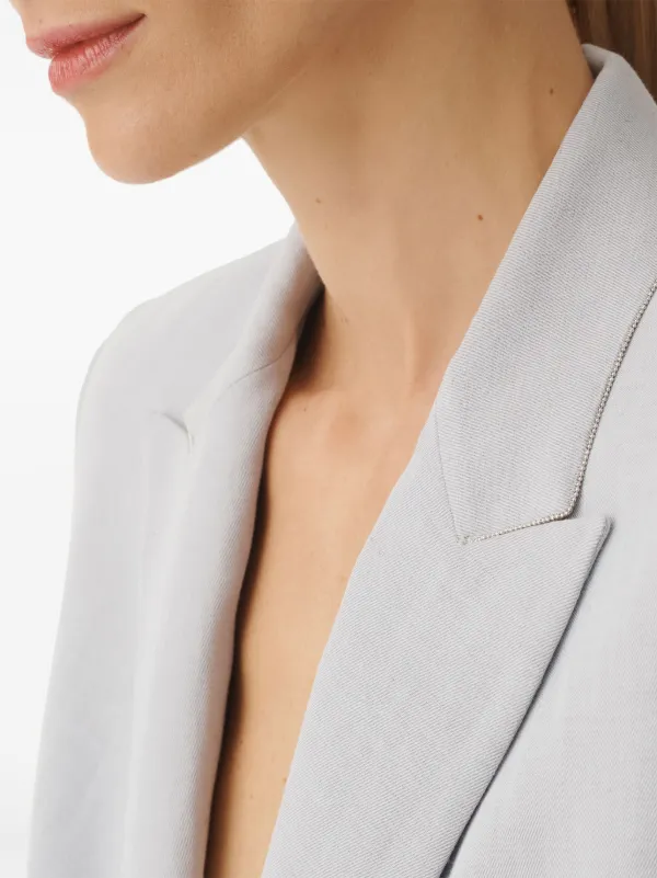 アウターその他 FABIANA FILIPPI Woman Blazer White GCD265F315D822 0149 Fabiana Filippi contrast-sleeve single-breasted Blazer