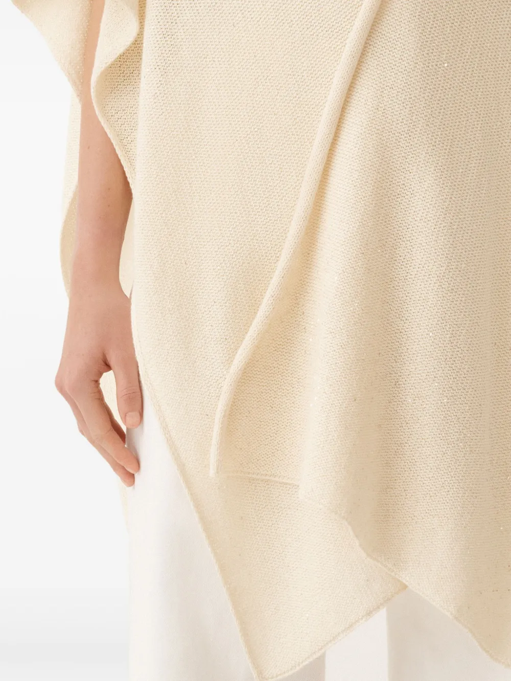 Shop Fabiana Filippi Sequinned Cardigan In Neutrals