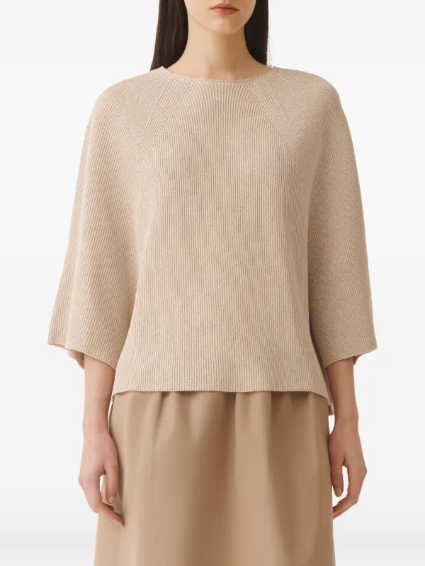 ファビアナフィリッピ　ブラウン　ケーブルニット ファビアナフィリッピ ブラウン ケーブルニット ギルト: ウィメンズ