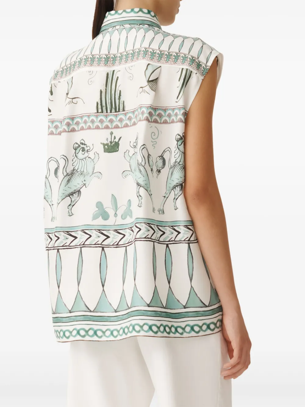 Fabiana Filippi Overhemd met grafische print Wit